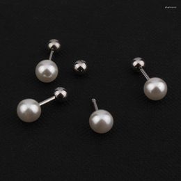 Stud Earrings GEOMEE 1 Pair Pearl Cartilage Earring Ear Piercing Top Upper Body For Women Jewelry Studs E0211