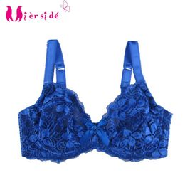 Mierside ZBW015 Big Bra Single Breathable Unlined Floral Lace Women Nylon Push Up Bra Bralette Summer Style 32-40C D E F DD DDD184R