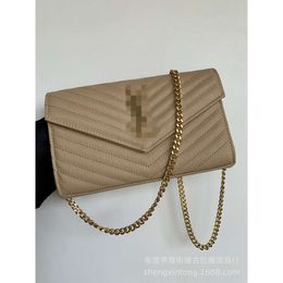 Designer bags yslsbag Striped Envelope Chain Bag Leather Crossbody Handbag Shoulder Bag Underarm Bag Female manhattan bag U0VL