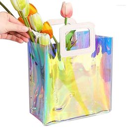 Storage Bags Tote Bag Transparent Jelly Clear Reusable Birthday Gift PVC For Women Girls Waterproof Small