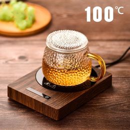 Other Kitchen Tools 200W Cup Heater Mug Warmer 100°C Tea Makers Electric Plate 5 Gear Warmer Coaster Heating Pad For Milk Tea Coffee 220V 230918