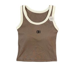 Ladies' Vests Designer Top Qualityt Designer Shirt Woman Cropped Top Knits Tankem Womens Tops Sexy Sleeveless Sport Yoga Summer Tees Fitness Anagram Sports Bra Mini