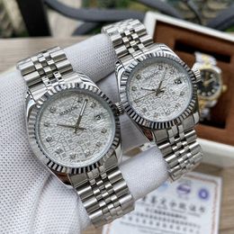 Classic diamond 36mm women watches automatic 41mm men Luxury wristwatches fashion Date Folding buckle Clasp Master Man watch high quality stainless steel strap
