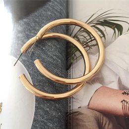 Hoop & Huggie Trendy Gold Colour Plating Different Size Thickness Copper Earrings For Women Girl Elegant Gorgeous Casual Modern Jew265u