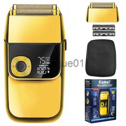 Electric Shavers Kemei Professional Hair Beard Electric Shaver For Men Metal Housing Electric Razor Washable Head Shaving Machine Rechargeable x0918