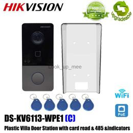 Doorbells Hikvision 2MP DS-KV6113-WPE1 Wireless WIFI Standard POE HD Video Intercom Plastic Villa Door Phone Station Doorbell HKD230918