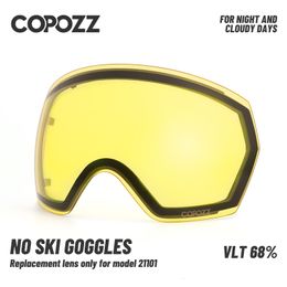 Ski Goggles COPOZZ 21101 Ski Goggles Replacement Lenses Double Layers Anti-fog UV400 Protection Ski Eyewear Glasses Only For COPOZZ 21101 230918