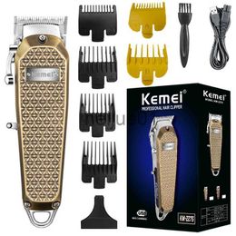 Electric Shavers Kemei Full Metal Cord/Cordles Electric Hair Clipper Professional Beard Hair Trimmer For Men Haircut Machine Rechargeable x0918