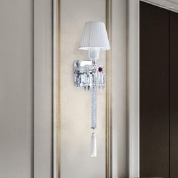 Wall Lamp Art Deco Plus Long Crystal Light Fixtures Hallway Indoor LED Sconce El Living Room Stairway Bedroom Lighting