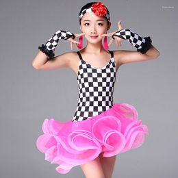 Stage Wear Child Children Professional Latin Dance Dress For Girls Modern Waltz Tango Cha Kids Ballroom Competition Fancy Dresses