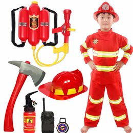 Cosplay Halloween Costume for Kids Firefighter Uniform Children Sam Cosplay Fireman Role Play Fancy Clothing Boy Fancy Party 230915