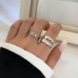 Wedding Rings Fashion Silver Colour Flame Open Women Men Girls Lover Couple Set Friendship Engagement Jewellery