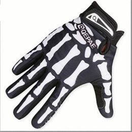 Mens Designer Biker Racing Gloves Summer Winter Five Fingers Gloves Finger Protected Skull Printed Breathable Gloves255e