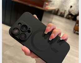 Frosted Phone Case for Iphone 15 14 13 12 11 Pro Max Magnetic Wireless Charging With Lens Protector Cover Gift For Birthday Christmas BUY MORE BETTER PRICE