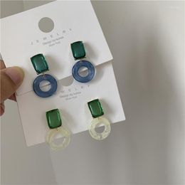 Dangle Earrings DAVINI Geometric Crystal Drop Statement Blue Green Vintage For Women Female Party Jewellery Gifts MG423