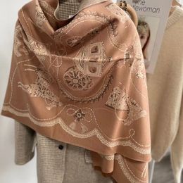 Cashmere Big Brand Scarf Women's Winter Thermal Long Thickened Carriage Foreign Trade Scarfs Shawl Dual-Use