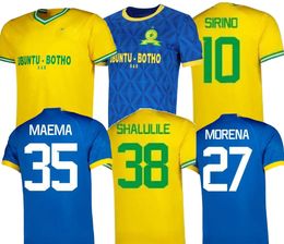 23-24 Mamelodi Sundowns Home Away Soccer Jersey Customed Thai Quality 10 SIRINO 8 ZUNGU 7 NKUNKU 4 MOKOENA 11 ALLENDE 13 BOUTOUIL kingcaps Design Your Own Football wear