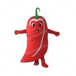 Performance Red Pepper Mascot Costumes Cartoon Character Outfit Suit Carnival Unisex Adults Size Halloween Christmas Fancy Party Carnival Dress suits