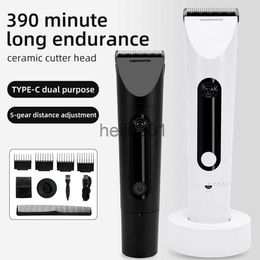 Electric Shavers Electric Clipper Hair Trimmers Man Barber Kit for Men Cut Hair Cutting Machine Professional Men Electric Razor Trimmer 5 Gears x0918