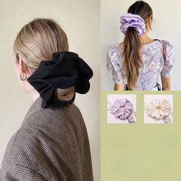 Scrunchies di grandi dimensioni Grandi fascette per capelli in gomma Fasce elastiche per capelli Girs Porta coda di cavallo Liscio Scrunchie in raso Accessori per capelli donna