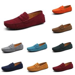 mens women outdoor Shoes Leather soft sole black red blue brown Fuchsia Grey comfortable Light Tan White sneaker twenty-seven