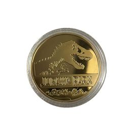 5 pz/set Stati Uniti Jurassic Park Dinosauro Commemorativo Collezione di Monete d'Oro Regali.cx