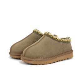 Austrália crianças botas criança tazz chinelos deigner tasman plataforma bege lã de ovelha criança designer sapato clássico mini bota inverno botas de pele castanha 351g