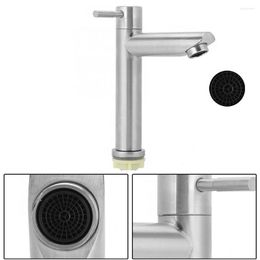 Bathroom Sink Faucets Stainless Steel Faucet G1/2 Thread Single Cold Wrench Type Water Tap Kitchen WashBasin