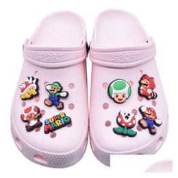 Charms 31 Styles Newest Cute Cartoon Clog Shoe Accessories Buckle Decoration Party Gift For Bracelet Wristband Drop Delivery Jewelry F Dhrr0