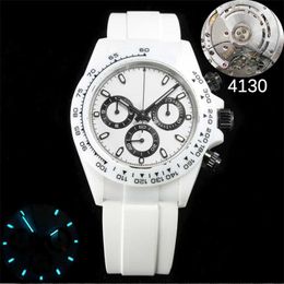 Automatic Rolaxes Watch Clean Ceramic Types factory Case V11 Deluxe White luxury ETA mens bezel Sapphire automatic Chronograph 4130 waterproof with box L