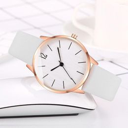 Wristwatches 2023 Women Black Watch Casual Quartz Leather Band Strap Analogue Wrist Relogio Feminino