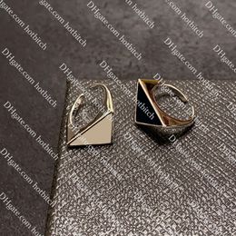 Trend Triangle Ring Designer Rings For Women High Quality Silver Ring Classic Letter Jewellery Lady Christmas Gift With Box