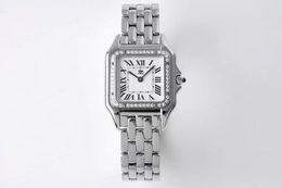 Fashion Women Watches swiss Quartz Movement Silver Gold Dress Watch Lady Square Tank Stainless Steel Case Original Clasp Analogue Casual Wristwatch Montre De Luxe