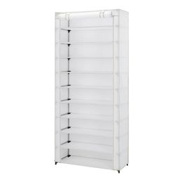 Storage Holders Racks 10 Shelf Organizer Shoe Rack with Cover White 230918