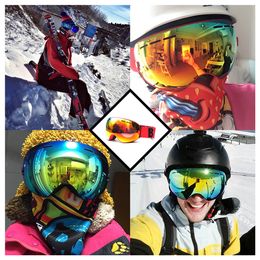 Ski Goggles UV Protection Large Spherical Ski Goggles Interchangeable Lens Snow Goggles For Adult Youth Unisex 230918