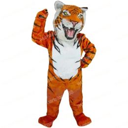 Halloween Tiger Mascot Costume Carnival Unisex Adults Outfit Adults Size Christmas Birthday Party Outdoor Dress Up Costume Props