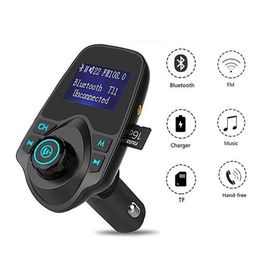 Bluetooth Car Kit Fm O Transmitter Radio Adapter Usb Charger Supports Tf/Micro Sd Card With Package Drop Delivery Automobiles Motorcyc Dhjy4