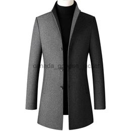 Women's Wool Blends Men Trench Long Jackets Double Breasted Coats Casual Wool Blends Business Long Jackets Leisure Overcoats Male Fit Blends 3XLL230918