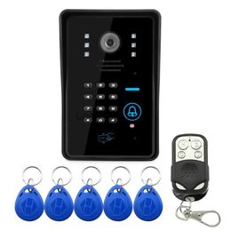 Doorbells RFID Outdoor unit Password and Remote Controller Unlock Function Watrerproof Camera 6-core Cable HKD230918