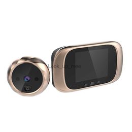 Doorbells LCD Digital Doorbell 2.8 Inch Colour Screen 90 Degree Door Eye Doorbell Electronic Peephole Door Camera Viewer Outdoor Door Bell HKD230918