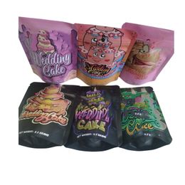 Packing Bags Wedding Cake 3.5G 6 Designs Smell Proof Dry Herb Flower Retail Package Heat Seal Bubble Edible Mylar 420 Packaging Bags J Dhalq