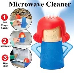 Microwave Oven Steam Cleaner Angry Mama Easily Clean With Vinegar and Water Steam Cleans Disinfects Household Kitchen Tools Cleani269T