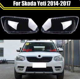 Auto Case Headlamp Caps For Skoda Yeti 2014-2017 Car Headlight Lens Cover Lampshade Lampcover Head Lamp Light Glass Shell