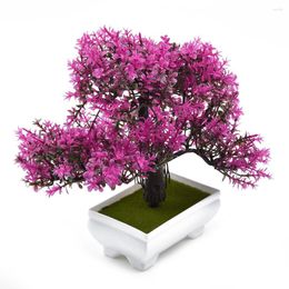 Decorative Flowers Artificial Plants Bonsai Small Tree Pot Fake Potted Ornaments Home Room Table Decoration Garden Arrangement