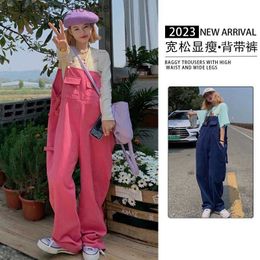 Women's Jumpsuits Rompers Oversized Loose Overalls Summer New Style 150kg Casual Jumpsuit ins Age-Reducing Fashion Korean Wide-Leg Pants L230918