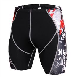 Compression Fitness Men MMA Men's Sports Gym Compression Shorts Quick-drying Breathable Men Bodybuilding Tights Shorts248k