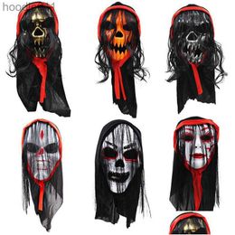 Costume Accessories Party Masks Scary Halloween Skl Ghost With Veil Hair Plastic Masquerade Carnival Cosplay Mask Drop Delivery Home Garden Festive Suppl Dhgx3 L23