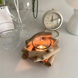 Candle Holders 1pc Rustic Minimalist Table Decor Vintage Driftwood Holder Drifting Wood Candlestick Home Decoration