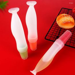 Tools 1pc BBQ Utensils Silicone Oil Bottle With Brush And Suction Cup Portable Grill Sauce Basting Liquid Pastry Cake