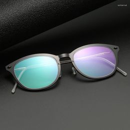 Sunglasses Frames Round Denmark Linde 6506 Titanium No Screw Korea Glasses Optical Ultra-light Business Prescription Diopter